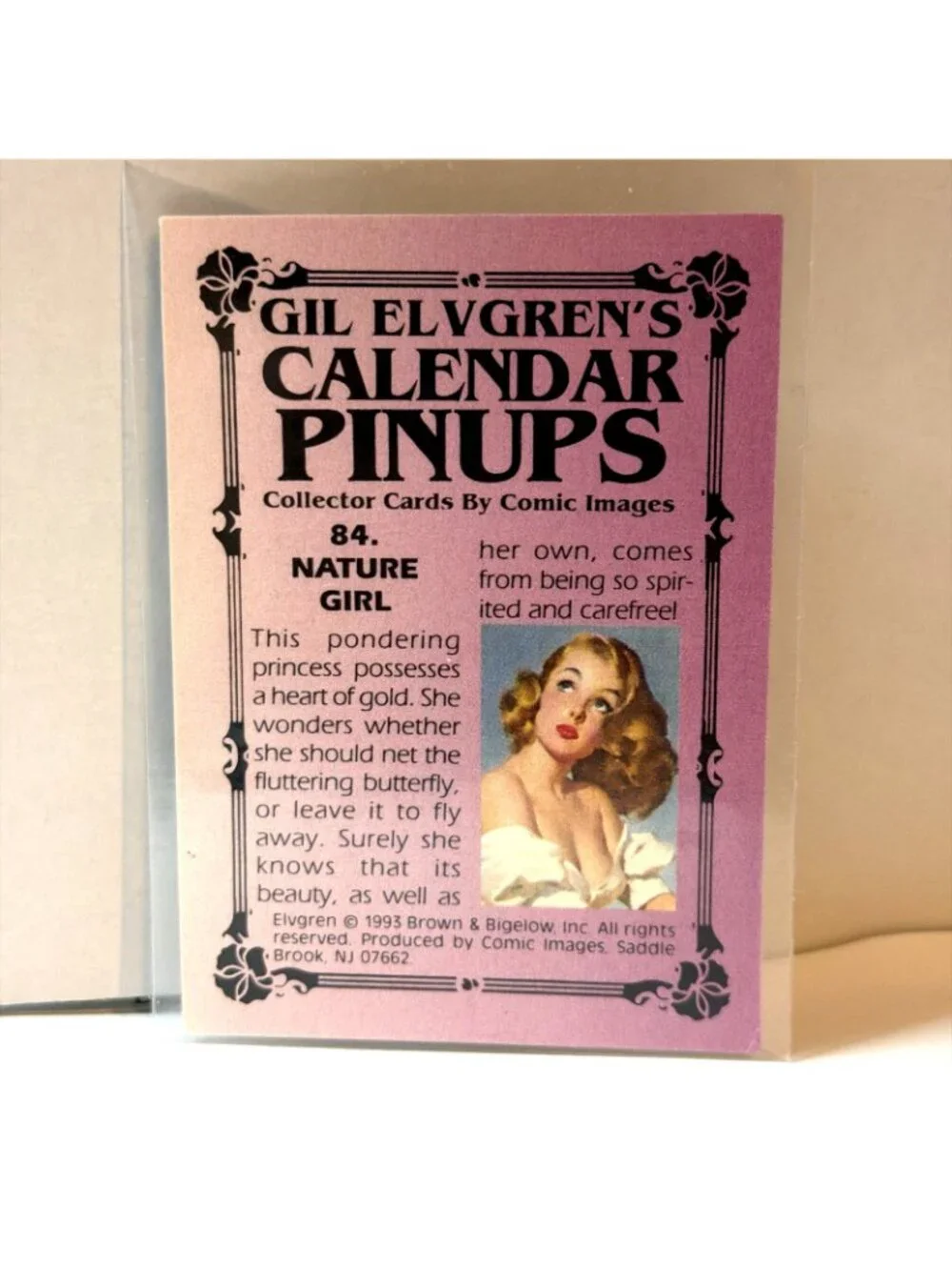 1993 Gil Elvgren Pinup Card #84 Nature Girl Comic Images Calendar Man Cave Art